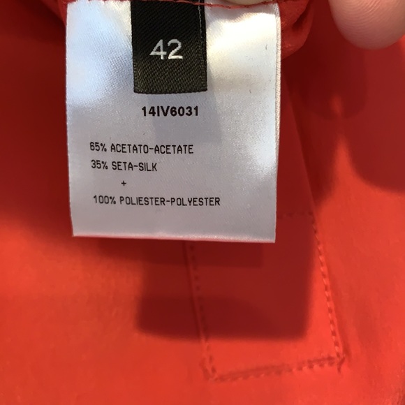 Violet silk blouse tunic shirttail hem hi lo button front - Picture 8 of 9